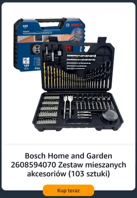 Zestaw mieszanych akcesoriów 2608594070 103 sztuki Bosch promocja w Amazon