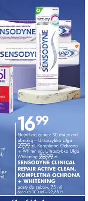 Pasta do zębów Sensodyne Kompletna Ochrona + Whitening promocja w Super-Pharm