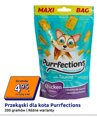 Przekąski dla kota Purrfections o smaku kurczaka promocja w Action