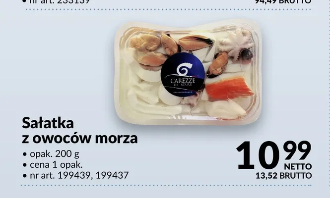 Sałatka z owoców morza Carezze Di Mare promocja w Makro