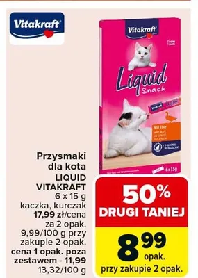 Przysmaki dla kota Liquid promocja w Carrefour Market