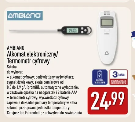 Termometr cyfrowy Ambiano promocja w Aldi