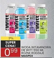 Woda witaminowa Dr. Witt 550 ml różne rodzaje Kepex promocja w Wafelek