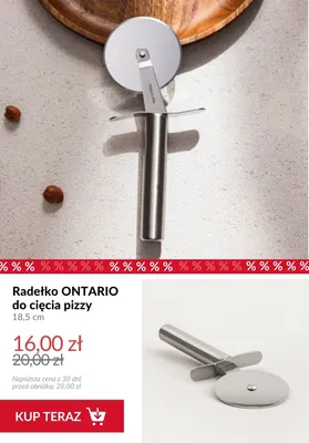 Radełko do cięcia pizzy Ontario 18,5 cm promocja w Homla