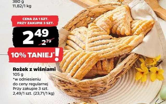 Rożek z wiśniami promocja w Netto