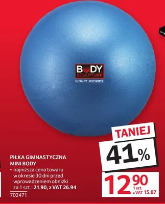 Piłka gimnastyczna mini Body Sculpture promocja w Selgros