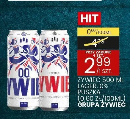 Piwo bezalkoholowe Żywiec promocja w Wafelek