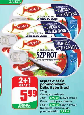 Szprot w sosie pomidorowym promocja w Dino