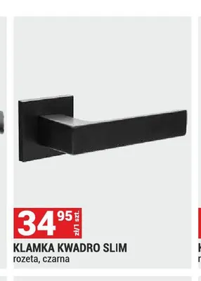 Klamka Kwadro Slim rozeta czarna promocja w Merkury Market
