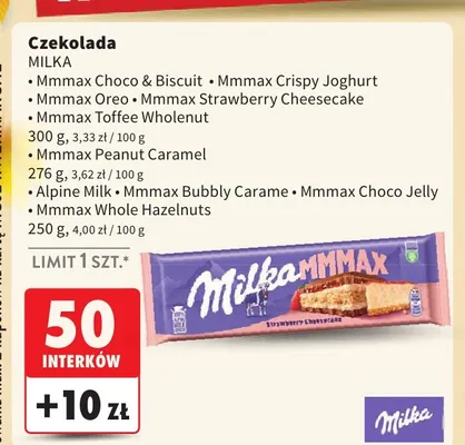 Czekolada Milka Mmmax Bubbly Carame promocja w Intermarche