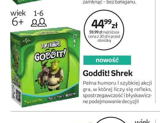 Gra Goddit! Shrek promocja w Empik
