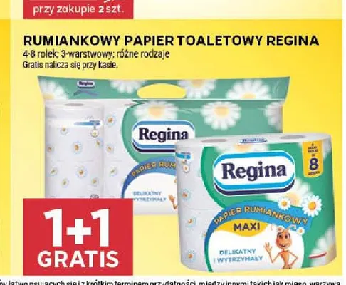 Papier toaletowy rumiankowy 3-warstwowy Regina 8-pak promocja w Stokrotka