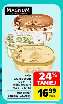 Lody Carte D'Or promocja w Carrefour
