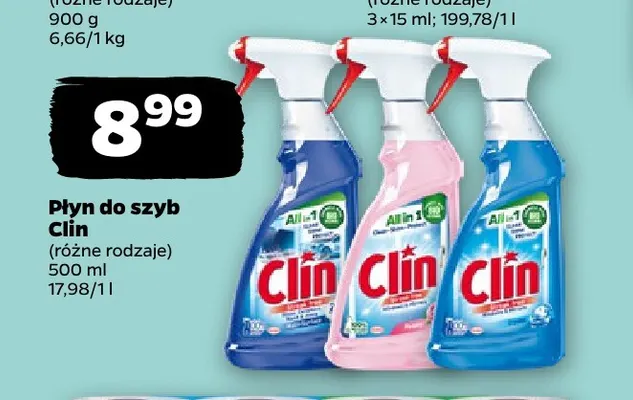 Płyn do szyb Clin promocja w Netto