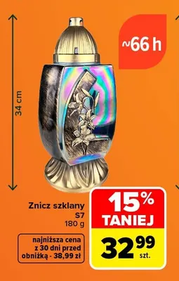 Znicz szklany S7 promocja w Carrefour