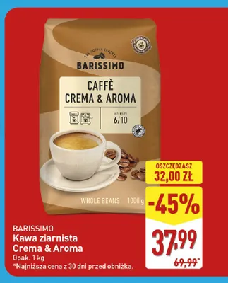 Kawa ziarnista Barissimo Crema & Aroma promocja w Aldi