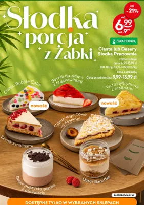 Ciasta lub desery Słodka Pracownia promocja w Żabka