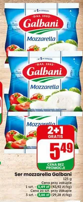 Ser mozzarella Galbani promocja w Dino