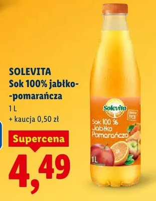 Sok 100% jabłko-pomarańcza promocja w Lidl