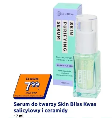 Serum do twarzy Skin Bliss Kwas salicylowy i ceramidy promocja w Action