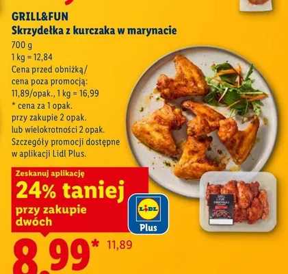 Skrzydelka z kurczaka w marynacie Grill&Fun promocja w Lidl