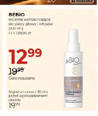 Wcierka wzmacniająca do skóry głowy i włosów beBIO promocja w Drogerie Jawa