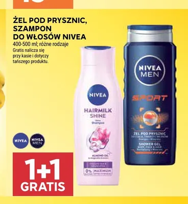 Szampon do włosów Nivea Hairmilk Shine promocja w Stokrotka