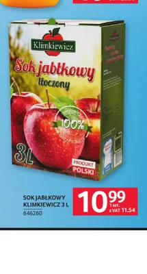 Sok jabłkowy Klimkiewicz promocja w Selgros