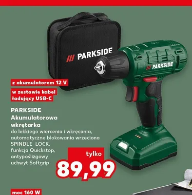 Akumulatorowa wkrętarka Parkside promocja w Kaufland