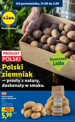 Ziemniaki jadalne polskie z Wielkopolski promocja w Lidl