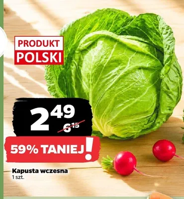 Kapusta wczesna polska promocja w Netto