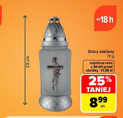Znicz szklany promocja w Carrefour