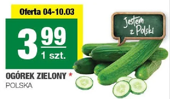 Ogórek zielony promocja w SPAR