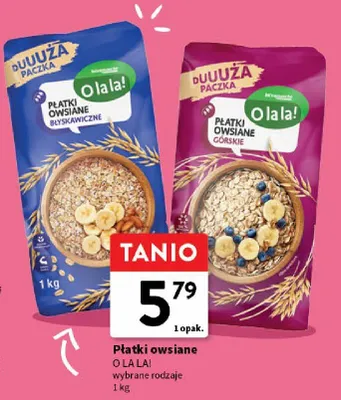 Płatki owsiane wybrane rodzaje promocja w Intermarche