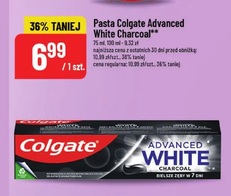 Pasta do zębów Colgate Advanced White Charcoal promocja w POLOmarket