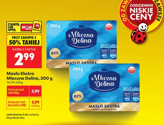 Masło Ekstra  promocja w Biedronka