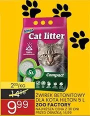 Żwirek betonitowy dla kota 5l promocja w Wafelek