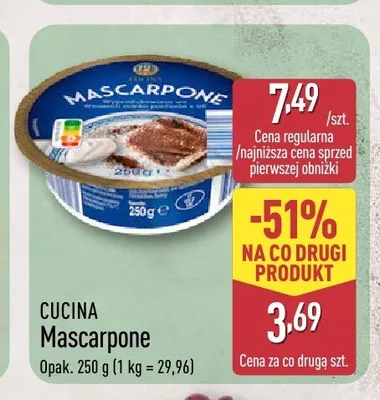 Ser Mascarpone Cucina promocja w Aldi