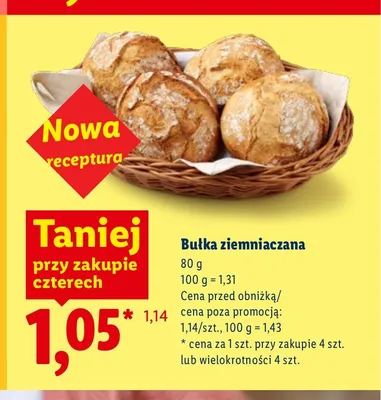 Bułka ziemniaczana promocja w Lidl