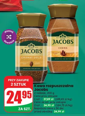 Kawa rozpuszczalna Jacobs Crema promocja w Dino