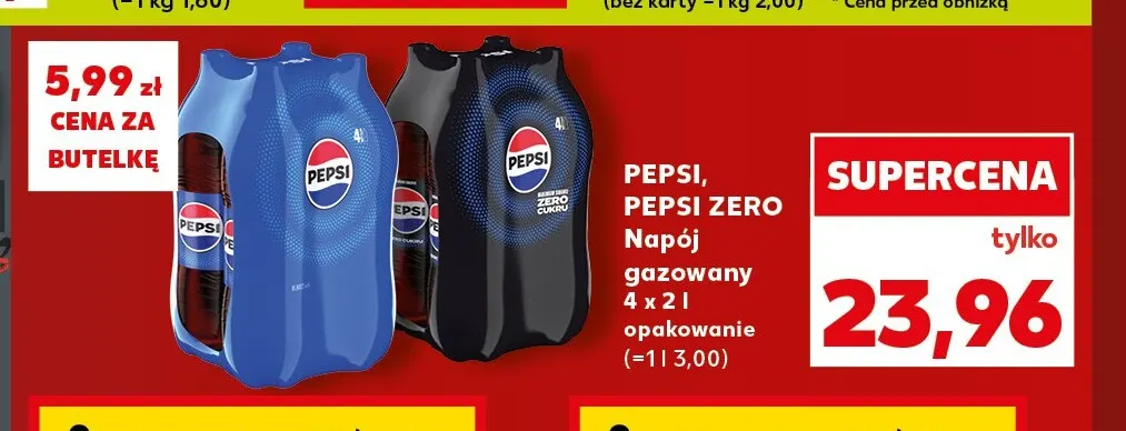 Napój gazowany Pepsi Zero 4-pak promocja w Kaufland