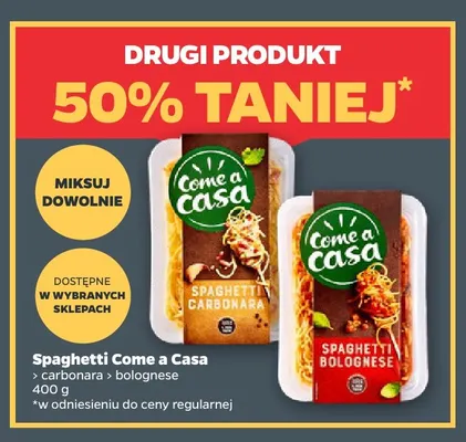 Spaghetti Come a Casa bolognese promocja w Netto