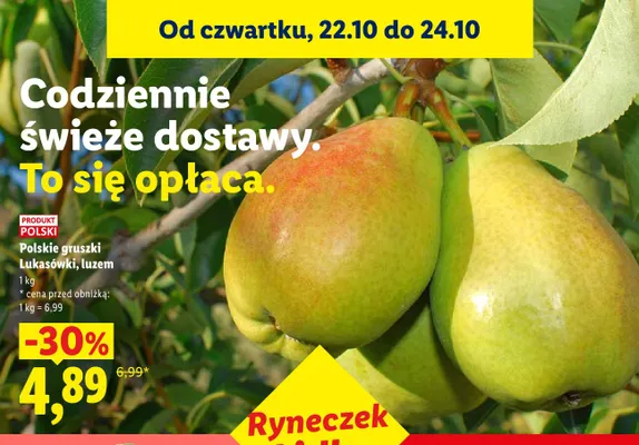 Gruszki polskie Lukasówki promocja w Lidl