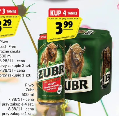 Piwo Żubr promocja w Prim Market