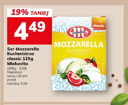 Ser mozzarella Kuchmistrza classic Mlekovita promocja w Hitpol