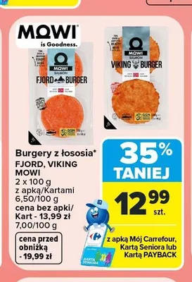 Burgery z łososia Viking 2-pak promocja w Carrefour