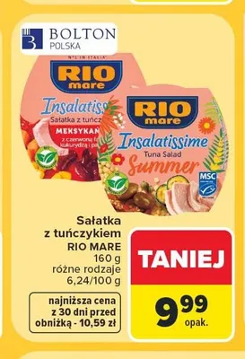 Sałatka z tuńczykiem meksykańska Rio Mare Insalatissime promocja w Carrefour