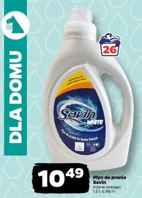 Płyn do prania Savin White promocja w Netto