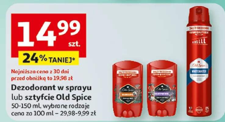 Dezodorant w sprayu lub sztyfcie Old Spice promocja w Auchan