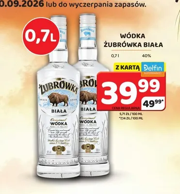 Wódka Żubrówka Biała promocja w Delfin